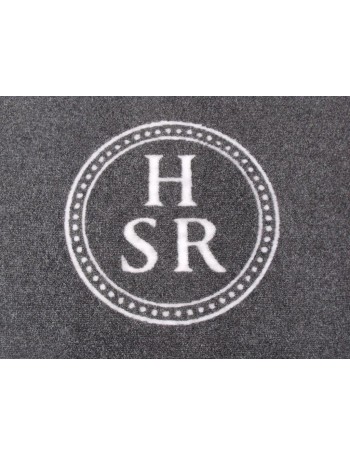 tapis logo personnalisé, fibres synthétiques