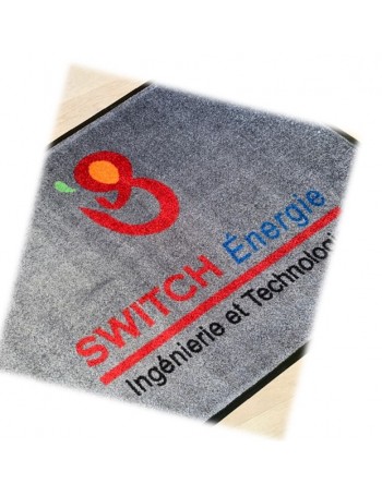 Tapis Logo Premium Sur-Mesure – Écolo - Fort Trafic - impression HD