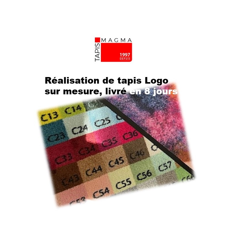 Tapis Logo Premium Rond – Sur-mesure - impression HD