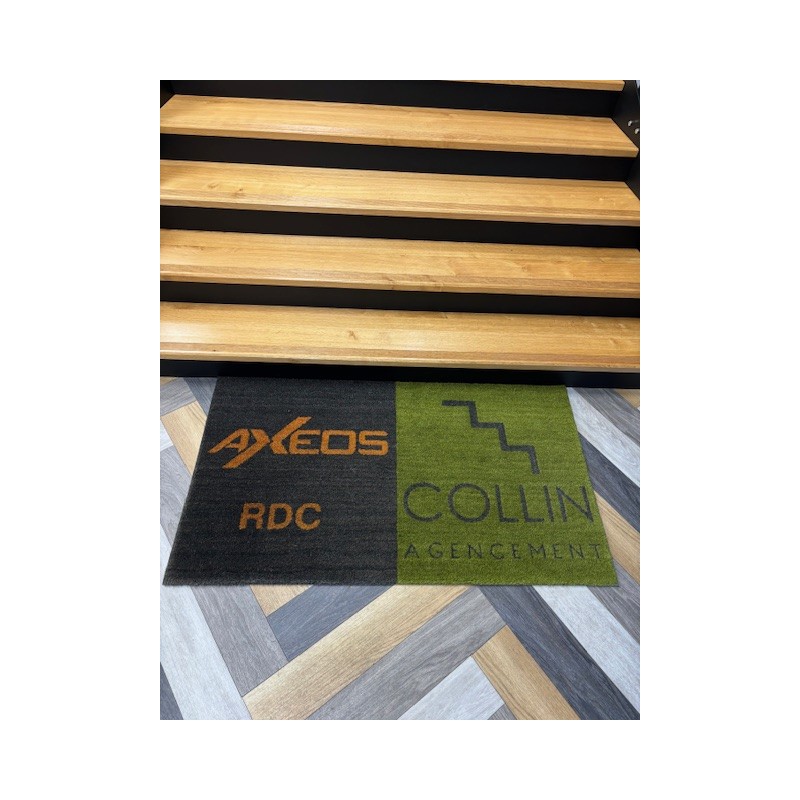 tapis coco personnalisé, avec découpe laser.