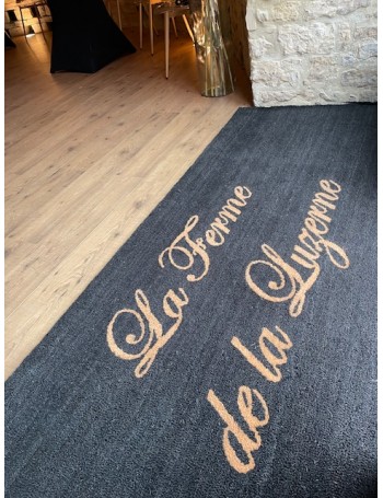tapis coco personnalisé, avec découpe laser.