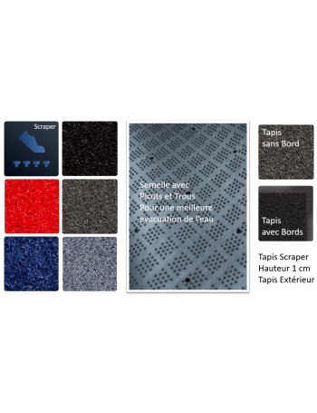 Tapis Scraper Extèrieur - Taille et Logo Personnalisés