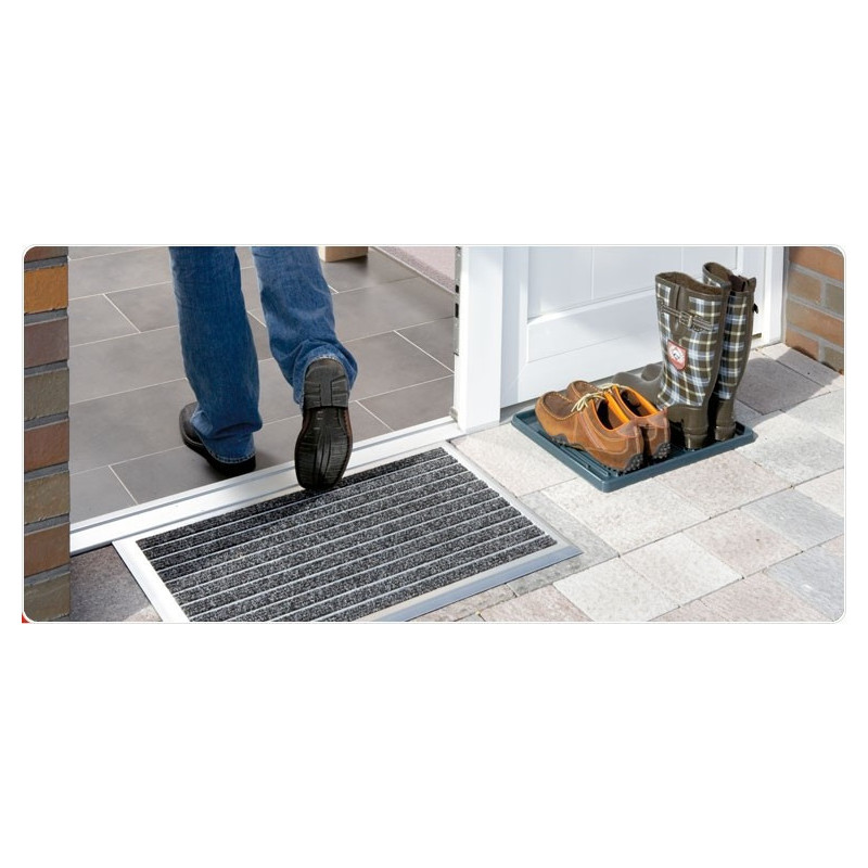 Tapis Grattoir Extèrieur Caoutchouc Structure Aluminium