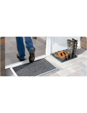 Tapis Grattoir Extèrieur Caoutchouc Structure Aluminium
