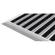 tapis aluminiul avec profil caoutchouc extérieur.
