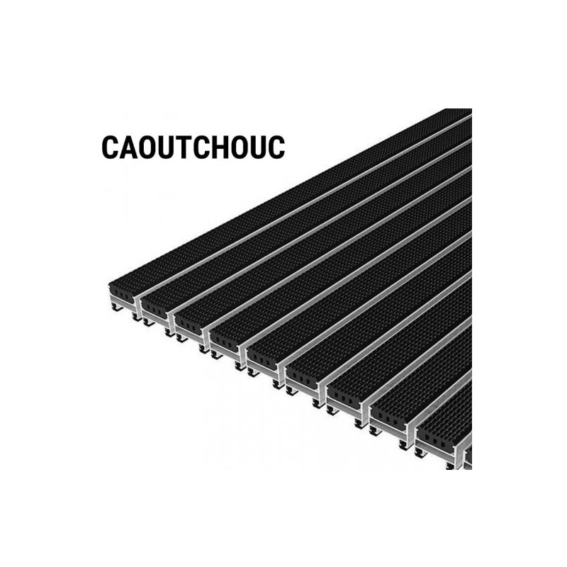 Tapis Grattoir Extèrieur Caoutchouc Structure Aluminium