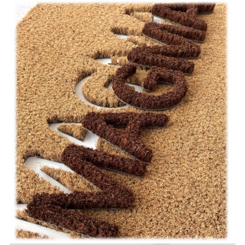 Tapis Brosse Coco Personnalisé avec Lettrage