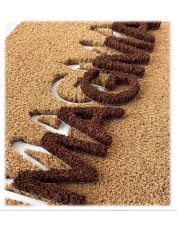 Tapis Brosse Coco Personnalisé avec Lettrage