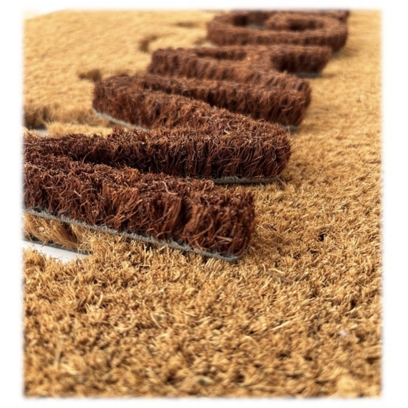 Tapis Brosse Coco Personnalisé avec Lettrage