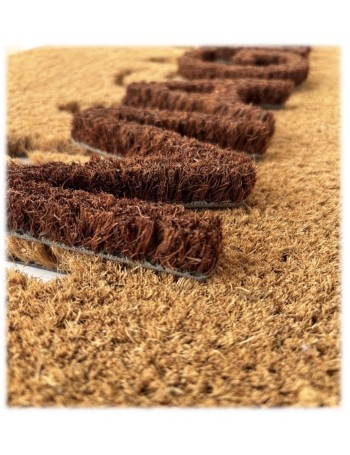 Tapis Brosse Coco Personnalisé avec Lettrage