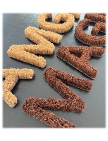 Tapis Brosse Coco Personnalisé avec Lettrage