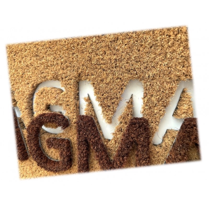 Tapis Brosse Coco Epais Personnalisé avec Lettrage