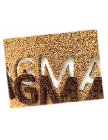 Tapis Brosse Coco Epais Personnalisé avec Lettrage