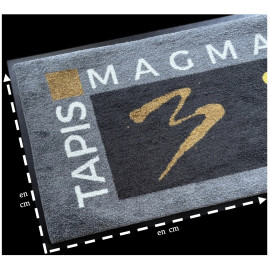tapis logo entreprise premiul sur-mesure. fibres et ressemelle recyclées 2