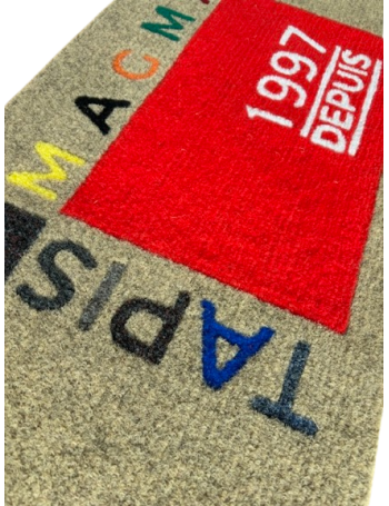 tapis logo teinté dans la masse, tapis logo made in France,