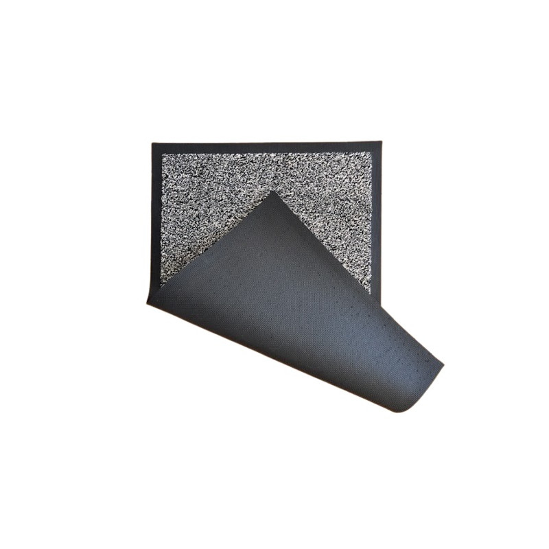 Tapis essuie pied deluxe gris clair chiné