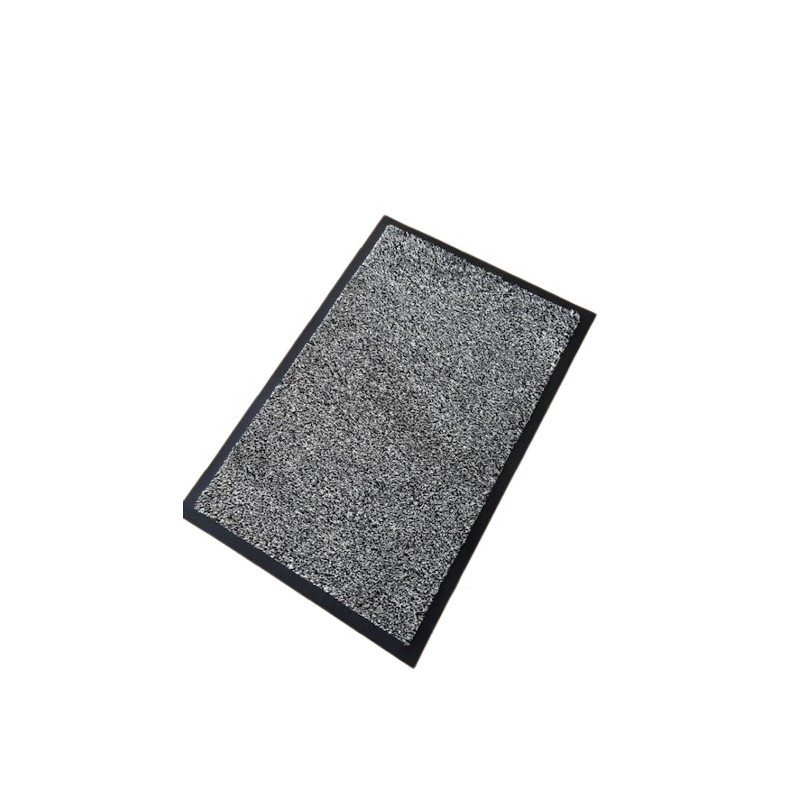 Tapis essuie pied deluxe gris clair chiné