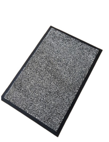 Tapis essuie pied deluxe gris clair chiné
