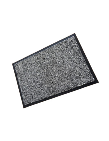 paillasson coton chiné gris clair