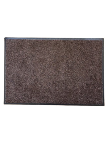 Paillasson lavable en coton deluxe marron chiné