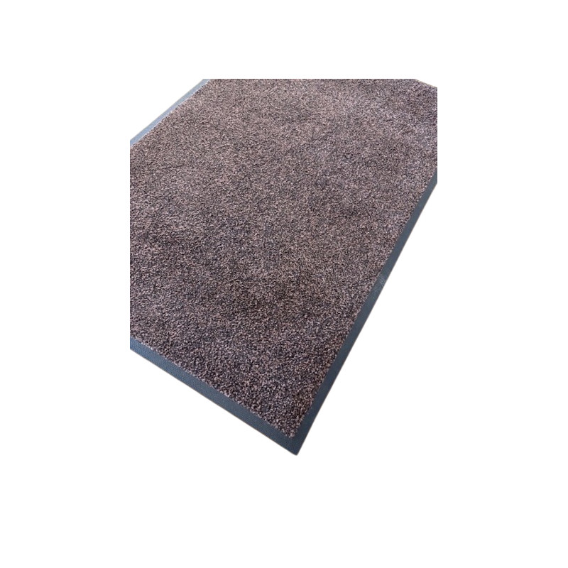 tapis coton DELUXE Marron, qualité Premium avec fibres 100% coton, Anti salissure.