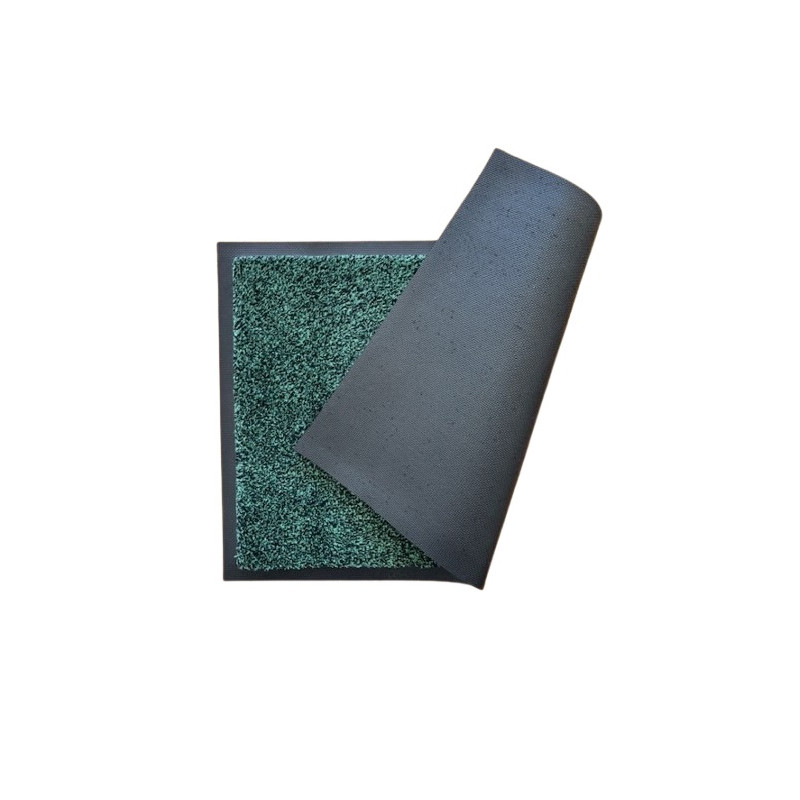 Tapis antidérapant coton deluxe vert chiné