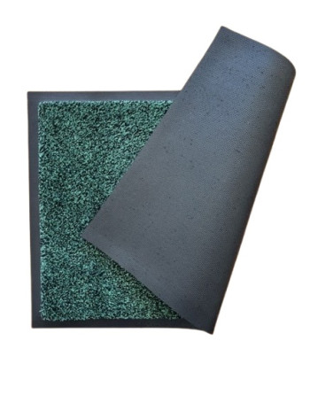 Tapis antidérapant coton deluxe vert chiné