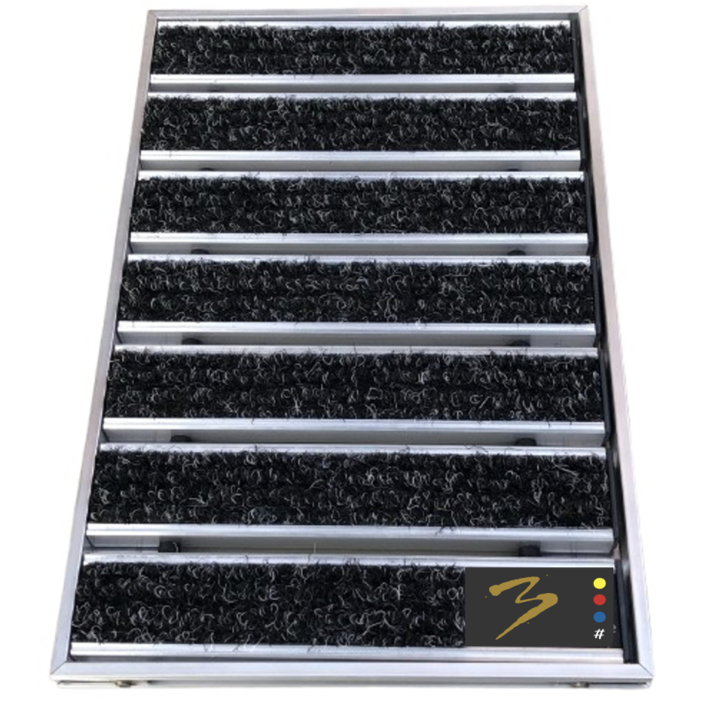 Tapis d'Entrée Aluminium Brosse Reps sans Cadre