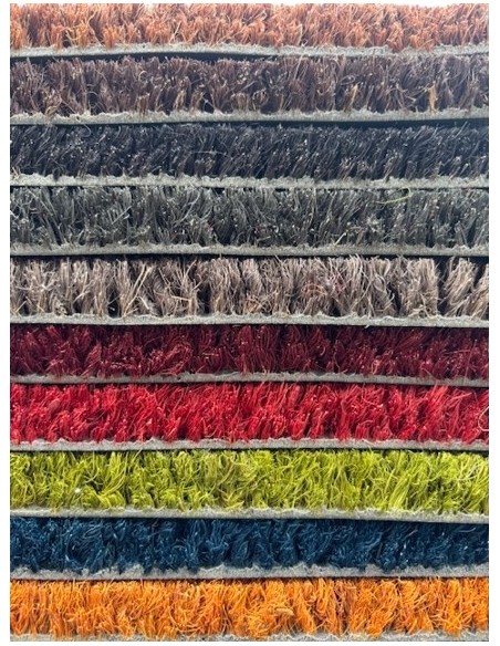 les couleurs de tapis brosse coco teintées dans la masse