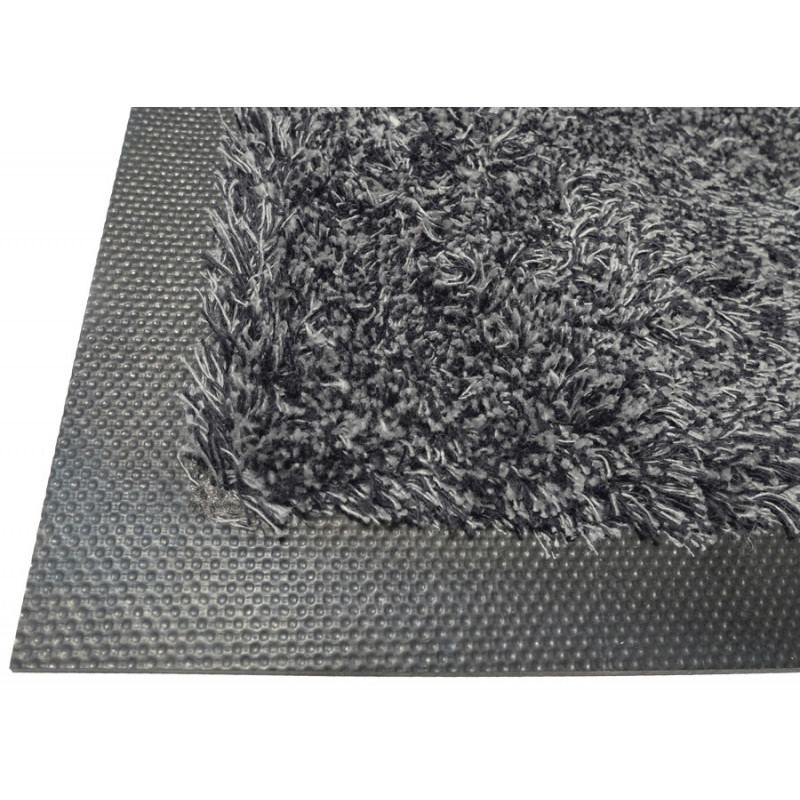 Tapis coton lavable damier gris foncé Tiles