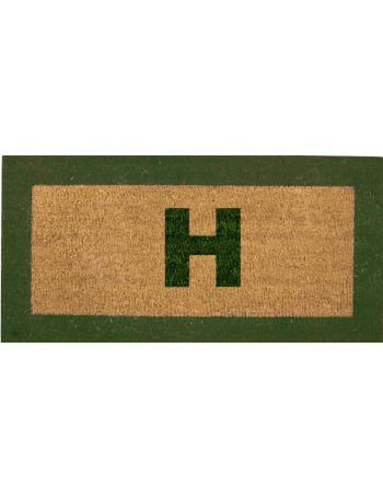 Tapis Coco avec Lettrage et Bord Coloré