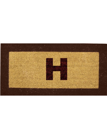 Tapis Coco avec Lettrage et Bord Coloré