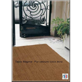 Tapis sur mesure Paillasson Brosse Coco 23mm - Écru