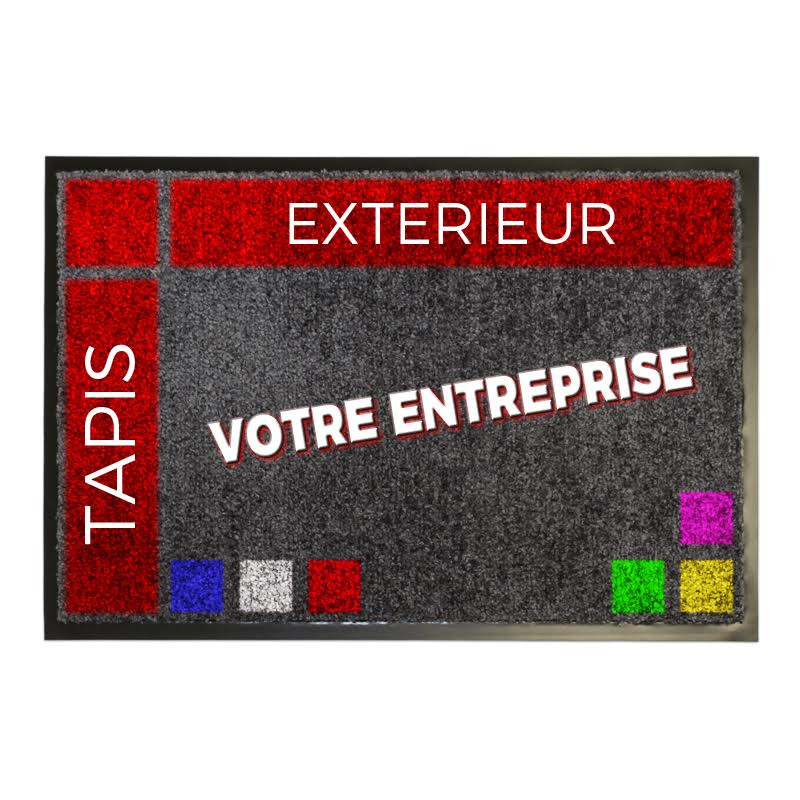 tapis personnalisé extérieur, scraper personnalisé.