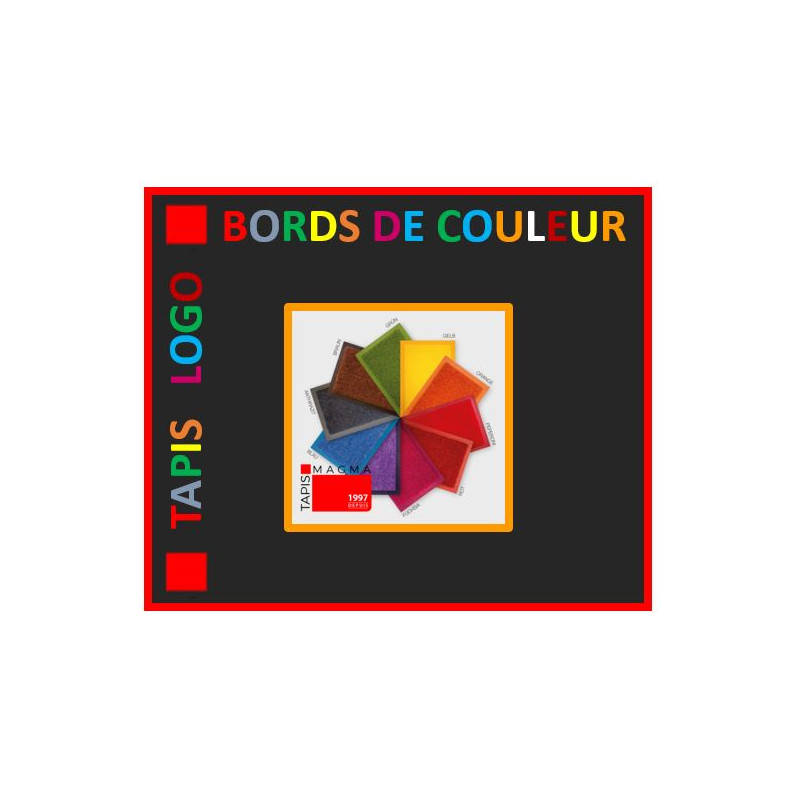Tapis logo personnalisé avec semelle de couleur