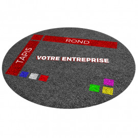 tapis rond personnalisé avec logo entreprise