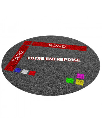 tapis rond personnalisé avec logo entreprise