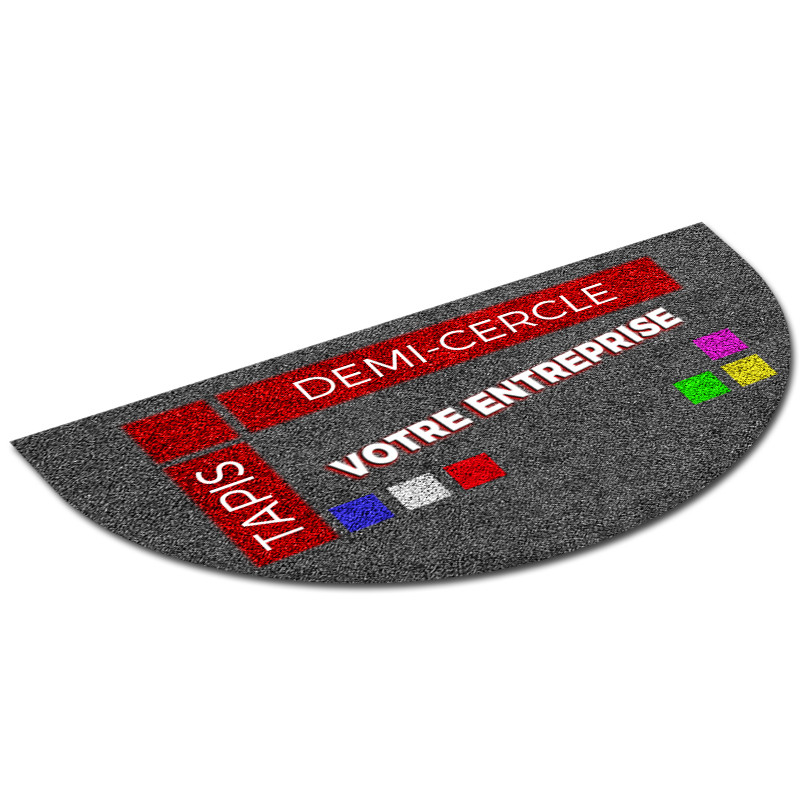 tapis logo en forme de demi-cercle