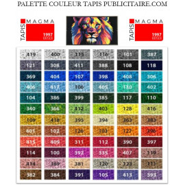 Palette Couleur MAGMA tapis Logo