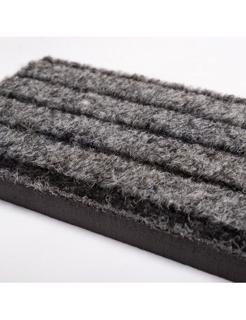 Tapis Brosse Synthétique Gris sur Mesure