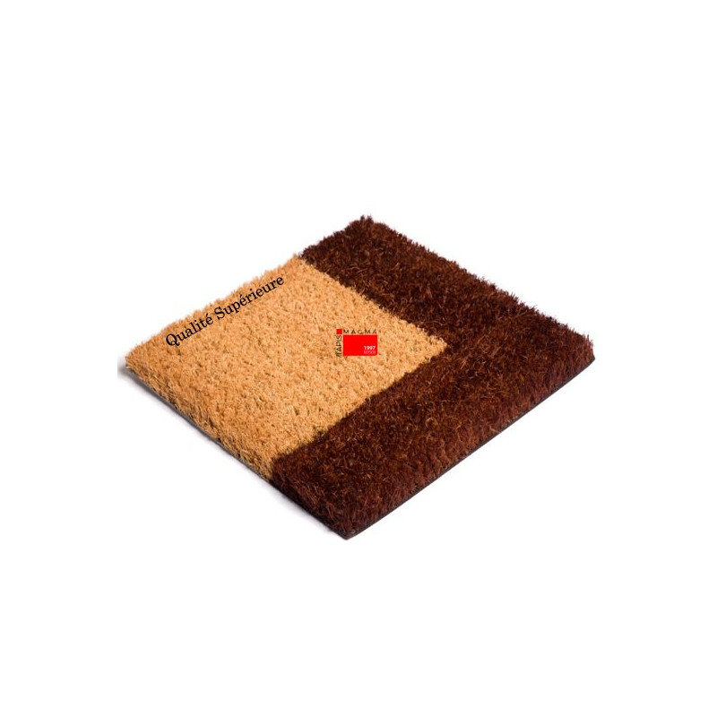 Paillasson Coco Semelle Tissée Bords Couleur