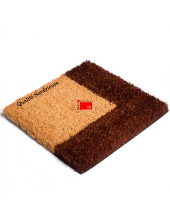 Paillasson Coco Semelle Tissée Bords Couleur