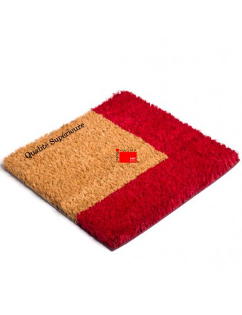 Paillasson Coco Semelle Tissée Bords Couleur