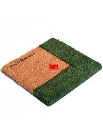 Paillasson Coco Semelle Tissée Bords Couleur