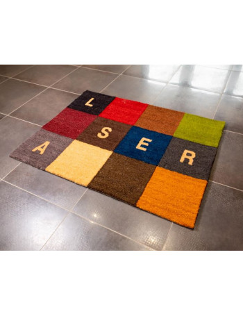 tapis coco personnalisé découpe laser, tapis MAGMA en coco