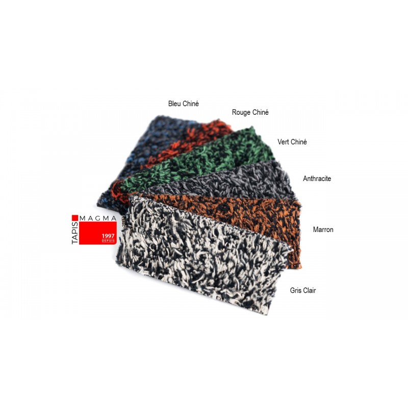 Paillasson lavable en coton deluxe marron chiné
